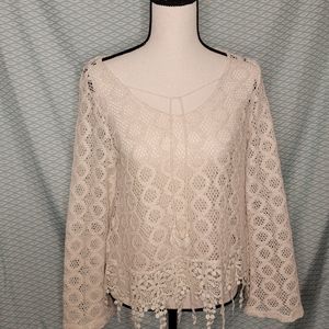 🍋😍 Boho Style Cream Lace Top 😍